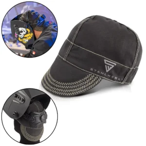 STAHLWERK Bonnet de soudeur | Casque de soudeur | Cagoule de soudeur | Masque de soudeur | Vêtements de protection ignifuges pour le soudage et le coupage plasma