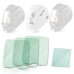STAHLWERK Ecrans pour casque de soudage, jeu de 4, verres de rechange intérieurs et extérieurs | Verre de protection pour soudage | Ecrans de rechange pour casque de soudage entièrement automatique