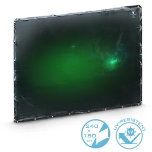 STAHLWERK Rideau de soudure 240 x 180 cm | Rideau de soudure en plastique vinyle résistant aux UV | Extra-obscur | DIN EN ISO 25980 | Protection efficace lors des travaux de soudure, de découpe et de meulage
