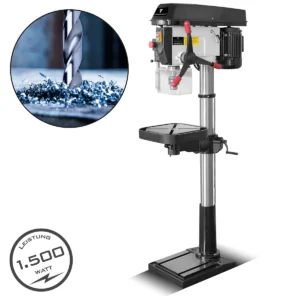 STAHLWERK BD-1500 ST Perceuse à colonne | Perceuse à colonne puissante 1500 watts pour le bricolage et la construction métallique | Diamètre de perçage Ø 20 mm | 150 - 2.450 tr/min | Table de perçage